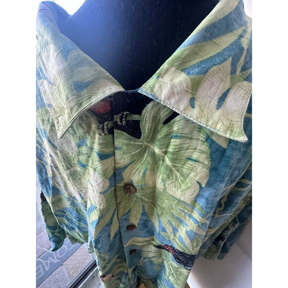 Pusser’s Island Reserve 100% Silk Tropical Button-Up Shirt - Picture 2 of 7